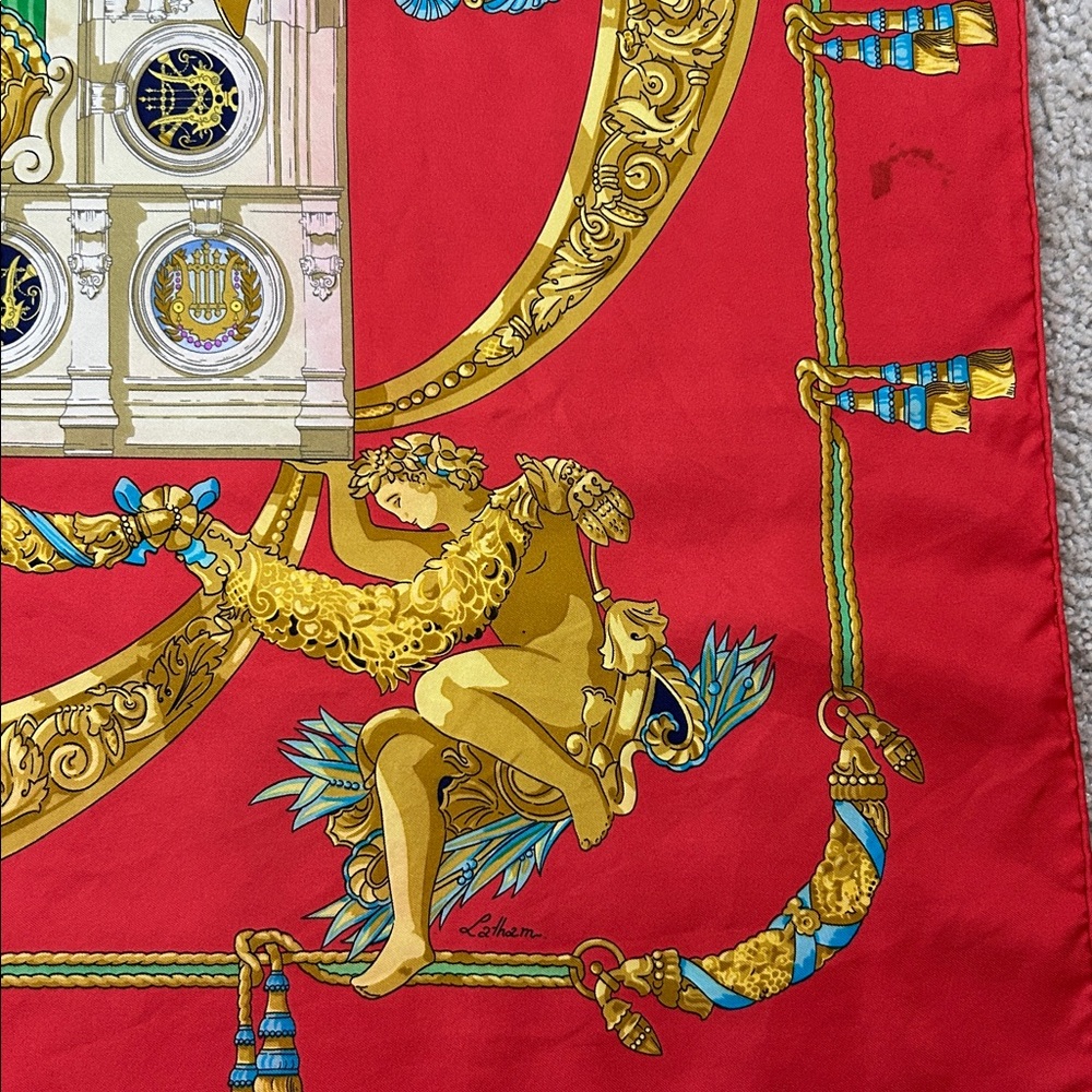 Vintage Hermes Silk Scarff “Homage A Charles Gabriel” - Picture 3 of 11